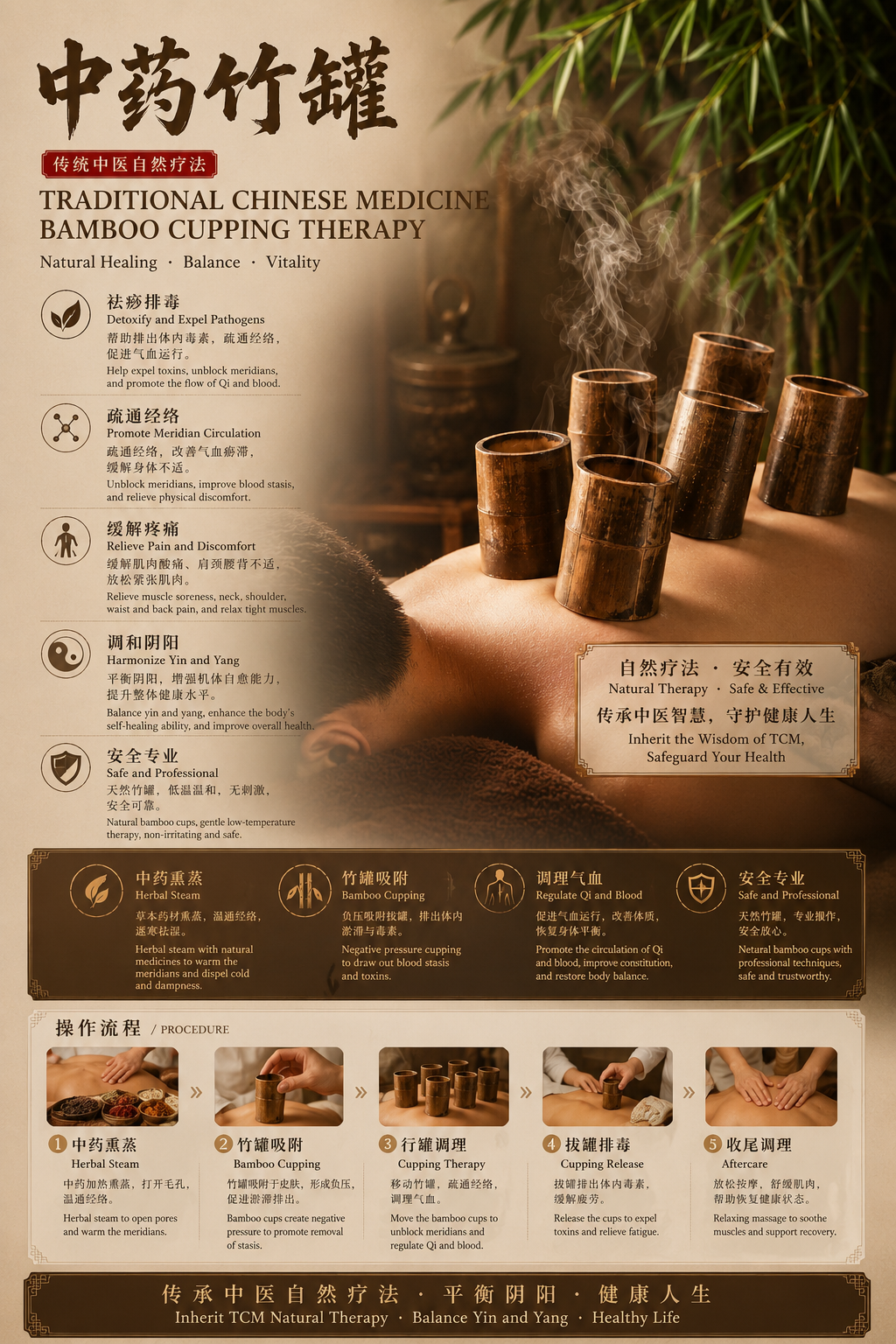 Traditional Chinese Medicine Bamboo Cupping