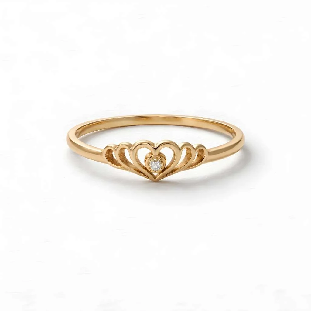Double Heart Zirconia Ring