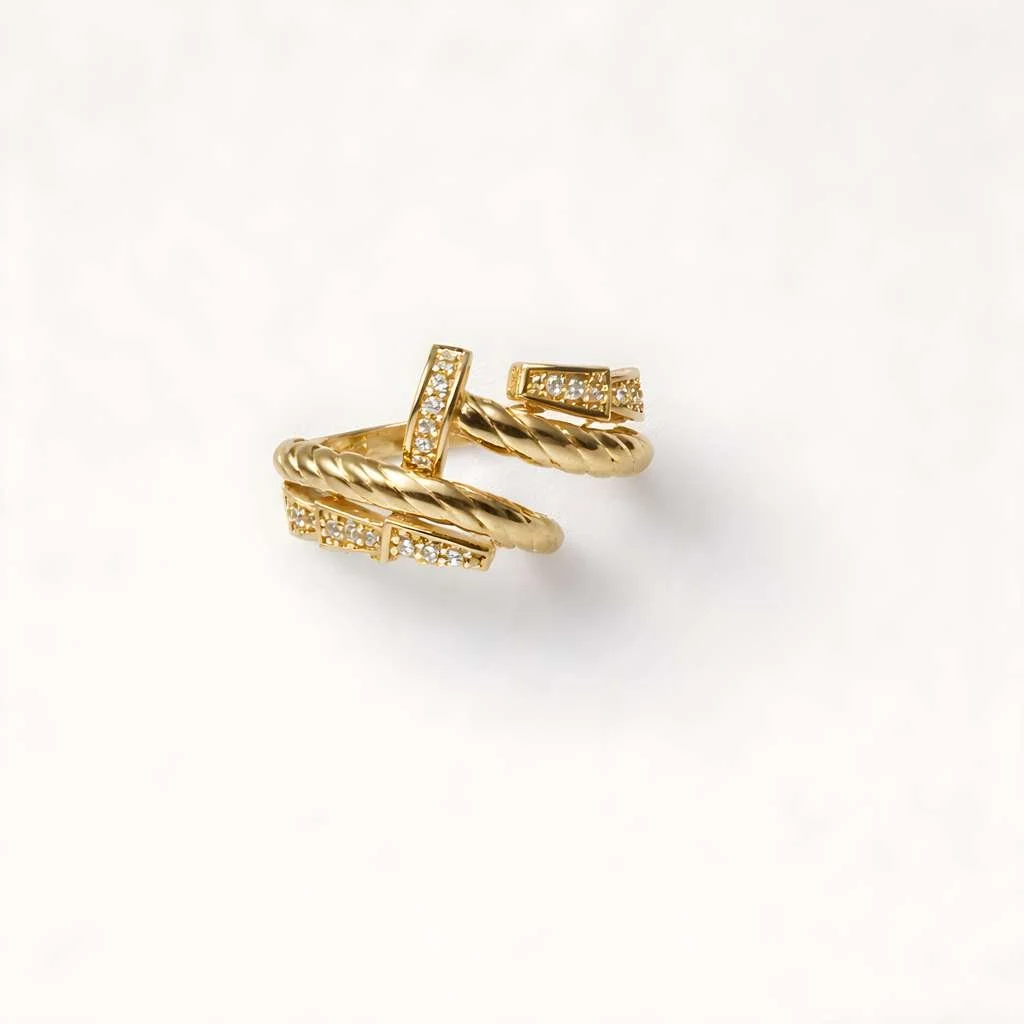 Twisted Nail Gold Ring