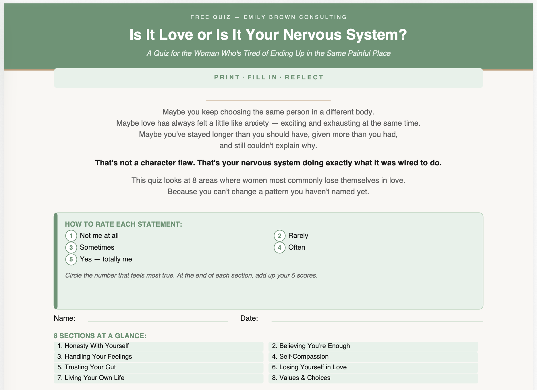 Free Is it Love Quiz