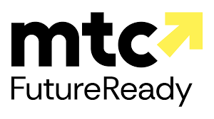 MTC FutureReady logo with black and yellow arrow symbol.