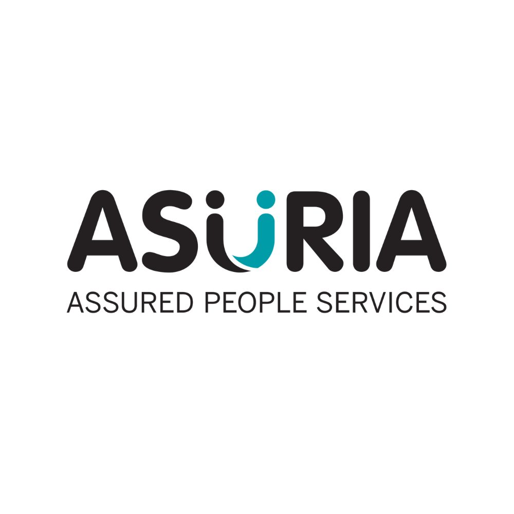 Logo of Asuria with the tagline "Assured People Services" underneath.
