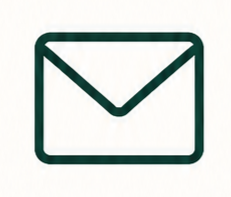 Icon of an email envelope on a white background.