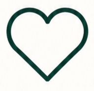 Empty heart outline on a white background