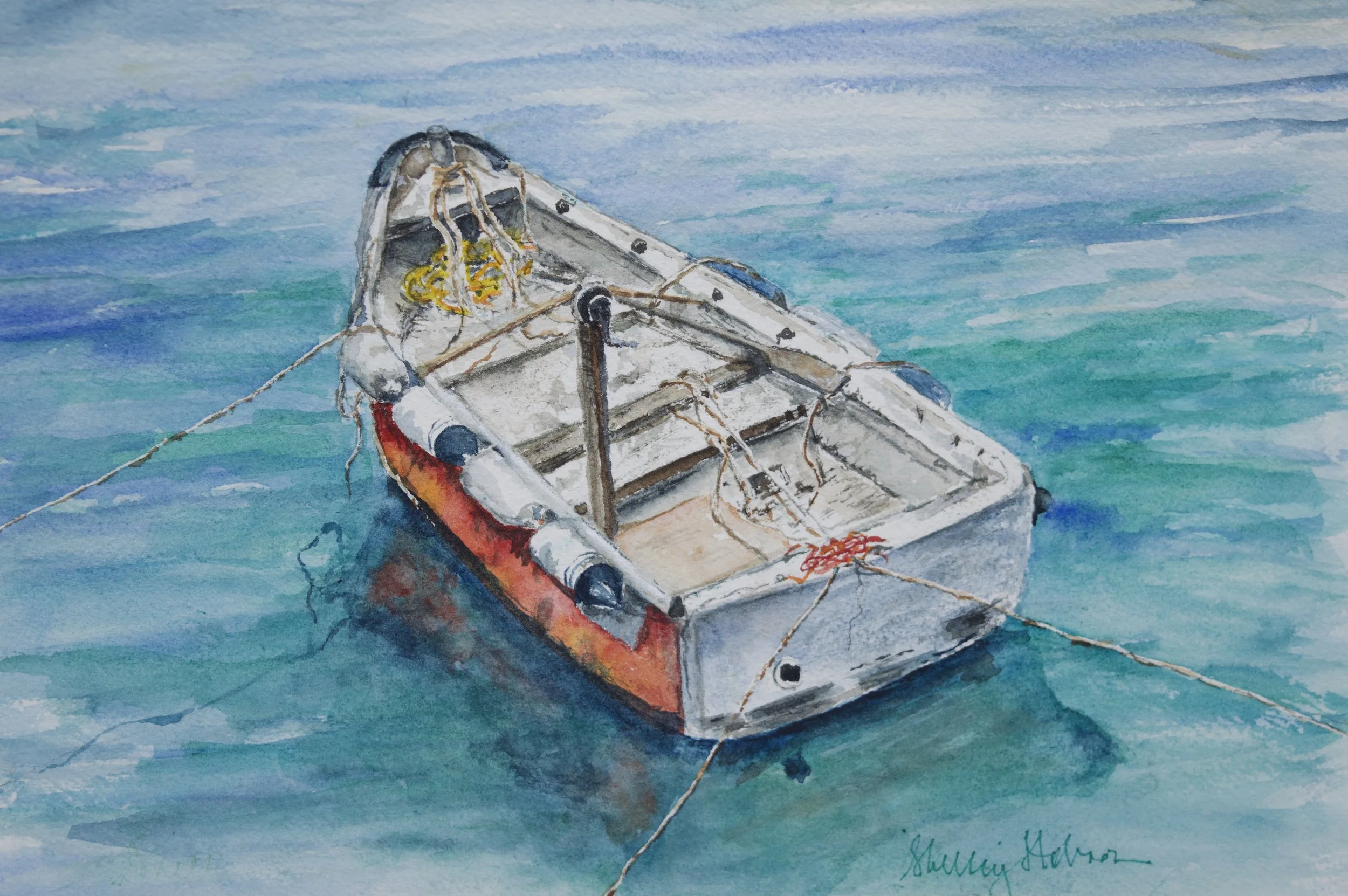 Little Red Boat, 2022,
14 × 18 in.
Private Collection