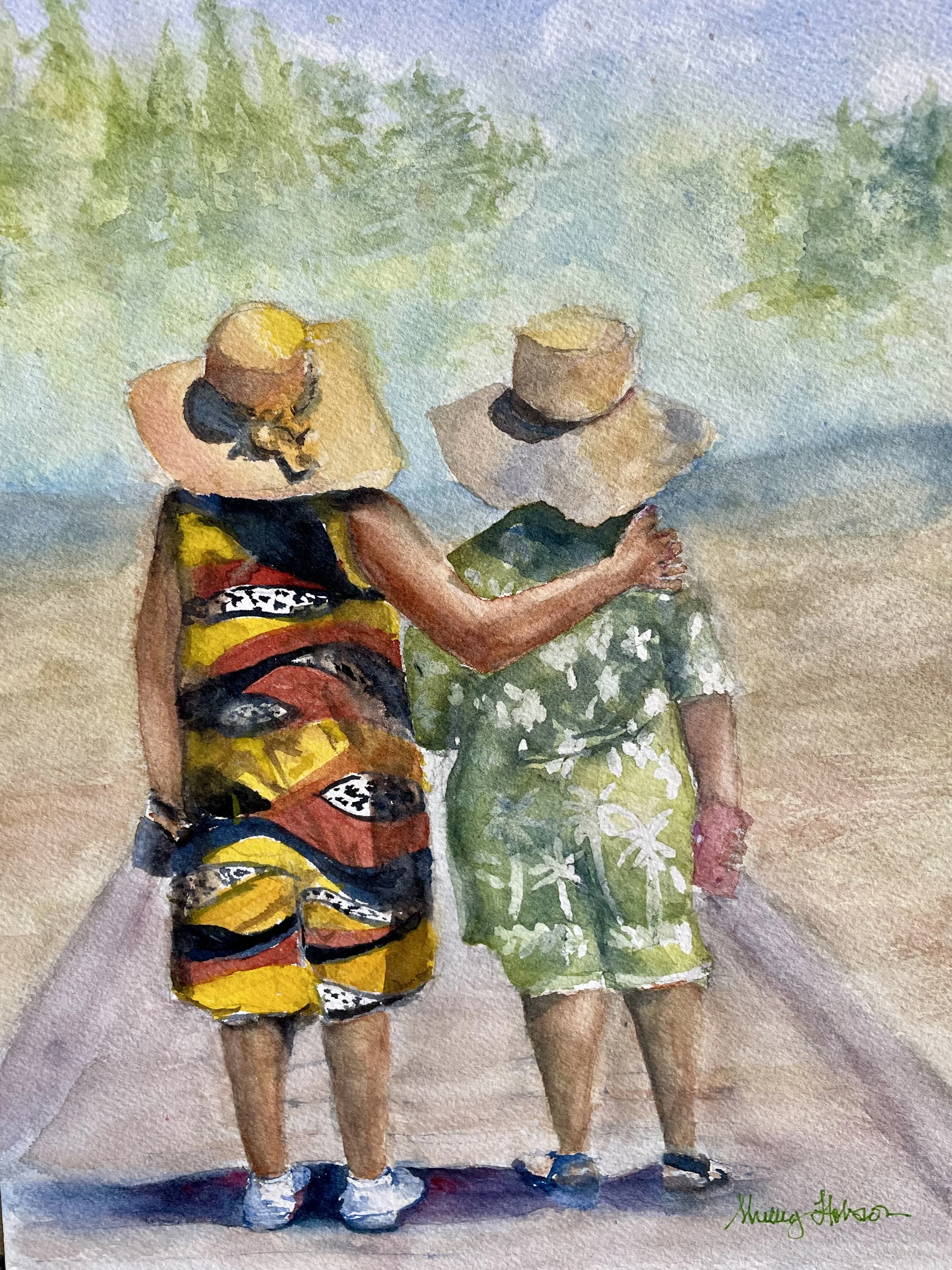 Geyser Gals, 2026,
21 × 16 in.