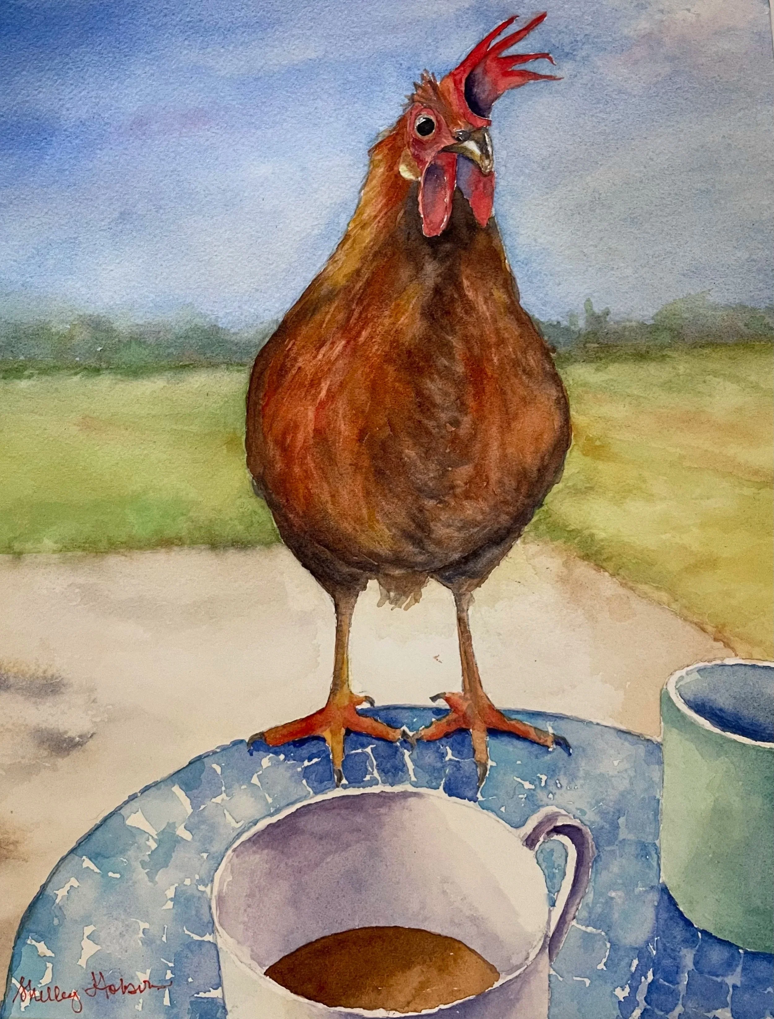 Breakfast with Nutmeg, 2024,
23 × 19 in.