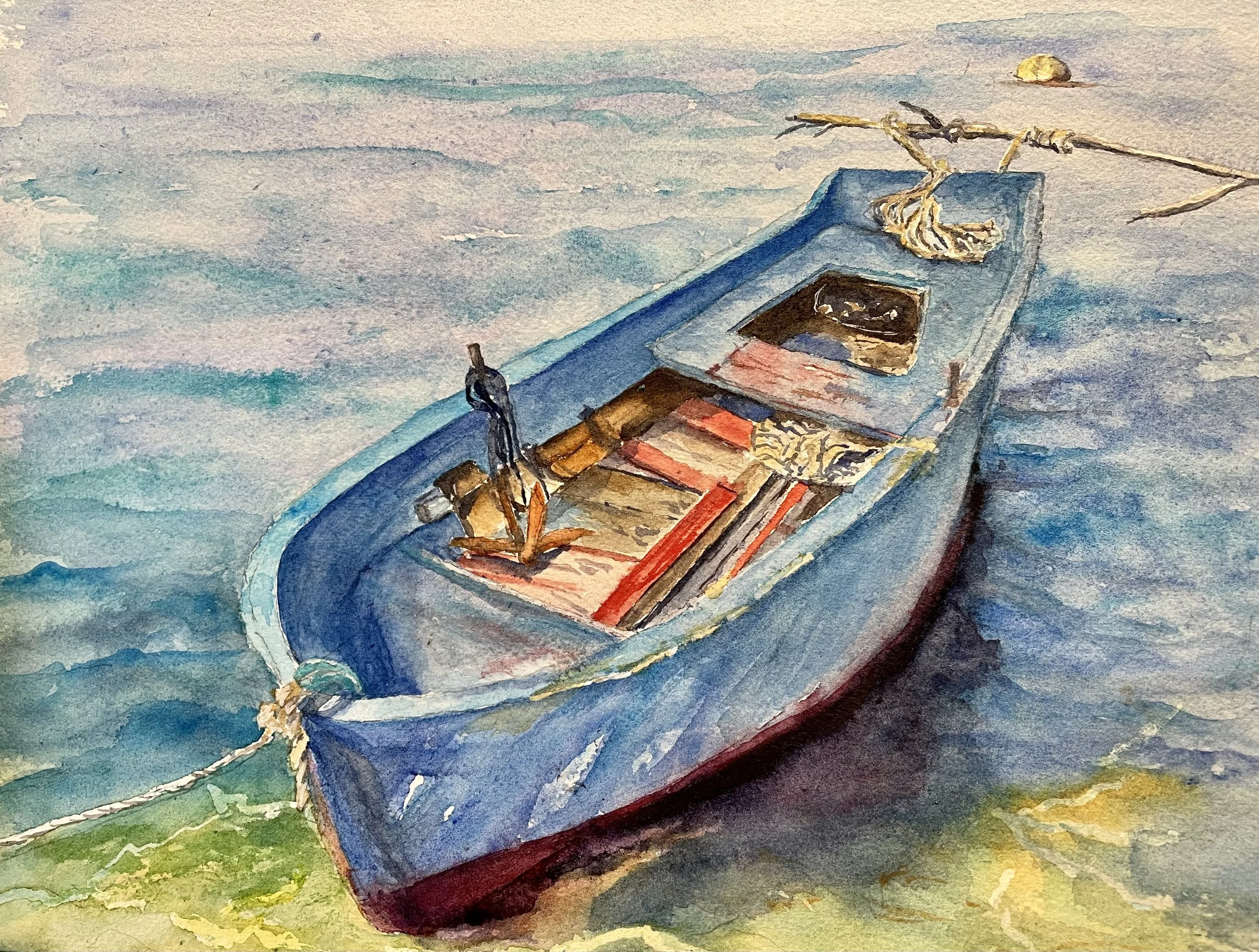 Reflections in Blue, 2023,
16 × 21 in.