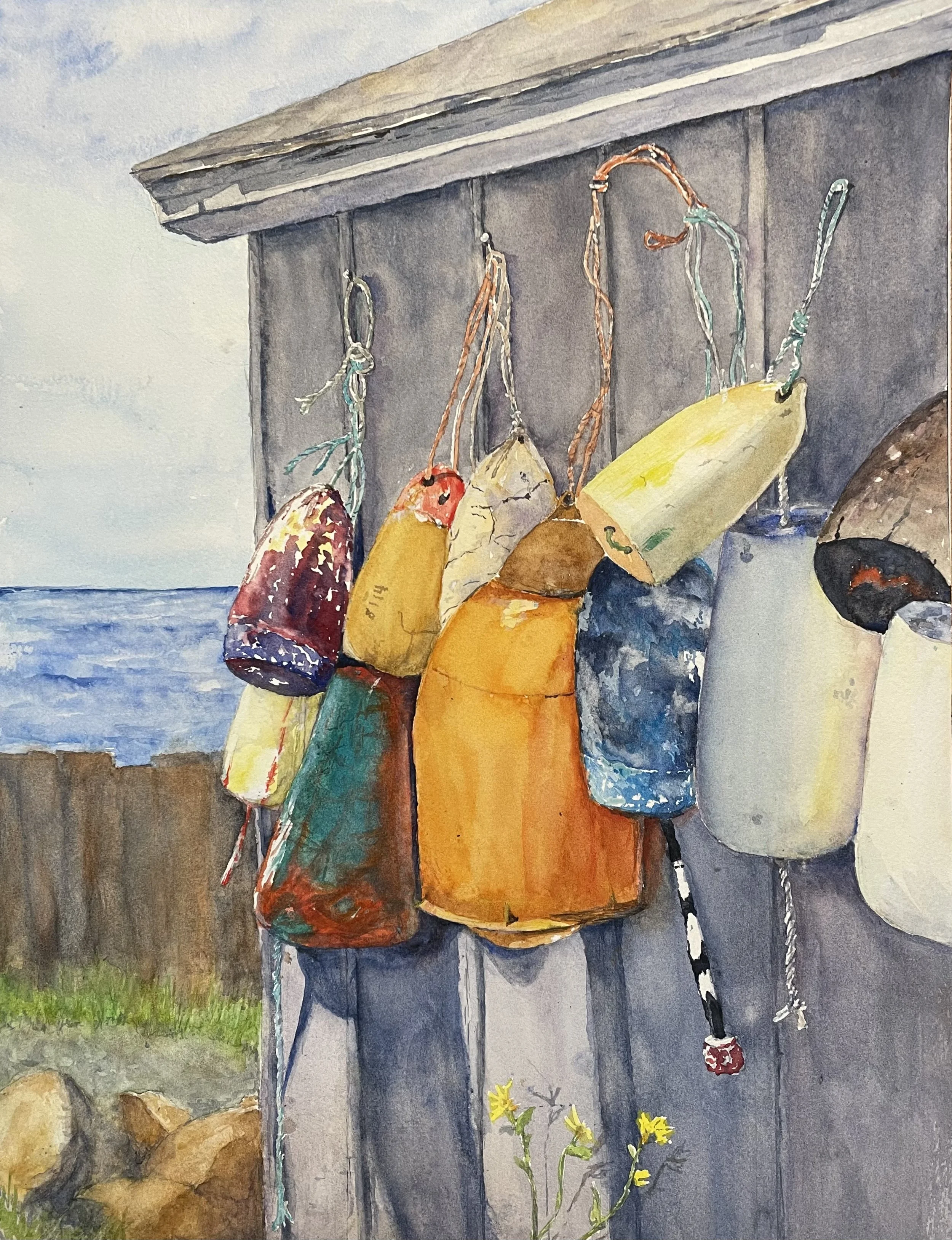 Oh Buoys!, 2024,
19 × 23 in.
