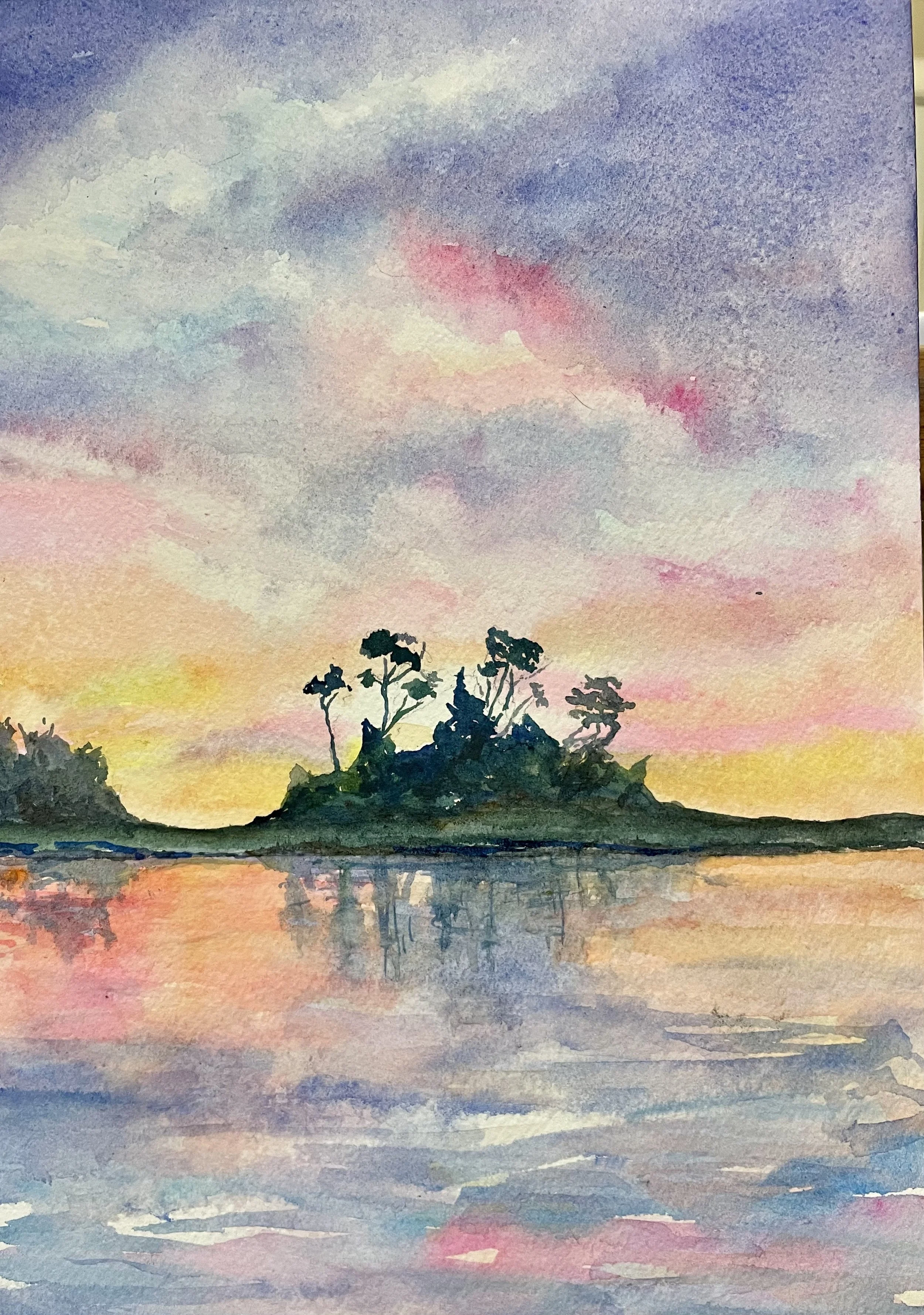 Intracoastal Sunrise, 2024,
11 × 14 in.