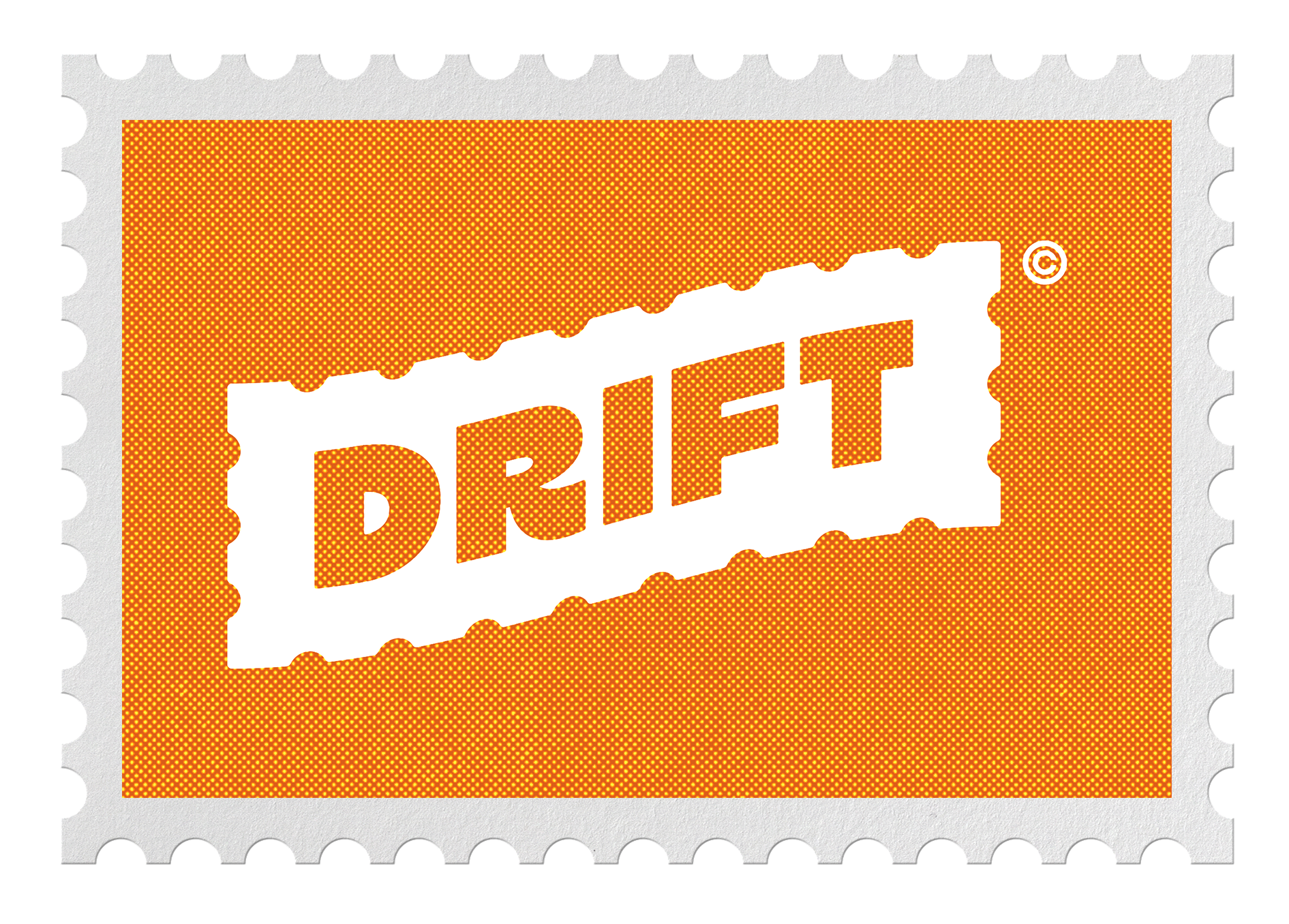 Close-up of a postage stamp featuring orange and white colors, with the word 'PRIORITY' visible on the stamp.