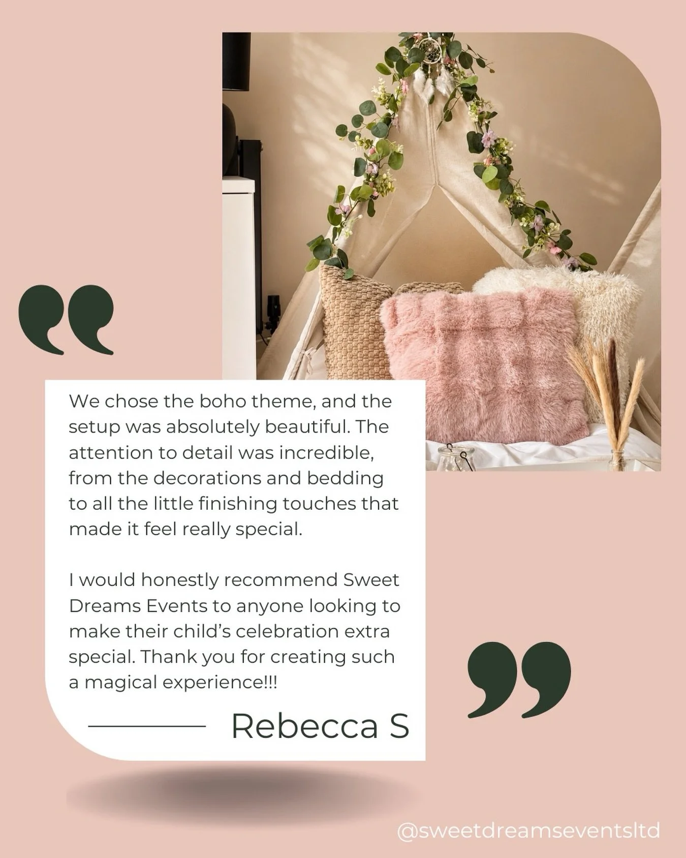 Boho Chic teepee sleepover party styled by Sweet Dreams Events