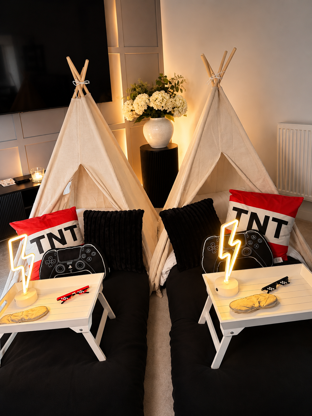 Level Up Lair Gaming Sleepover Party Hire in Surrey, Sussex and Hampshire