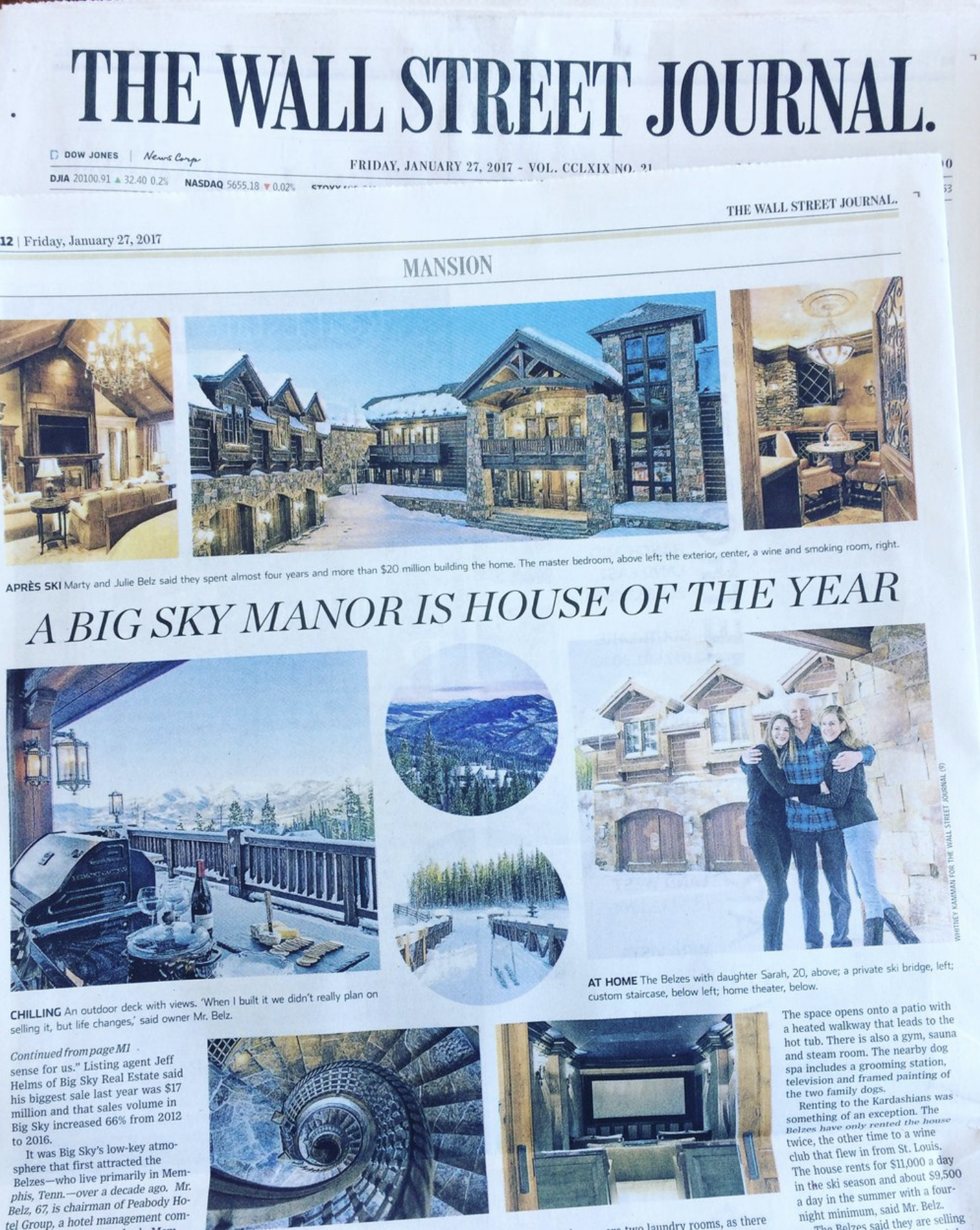Wall Street Journal House of the Year - Belz Chateau - Big Sky, Montana Architecture Photographer