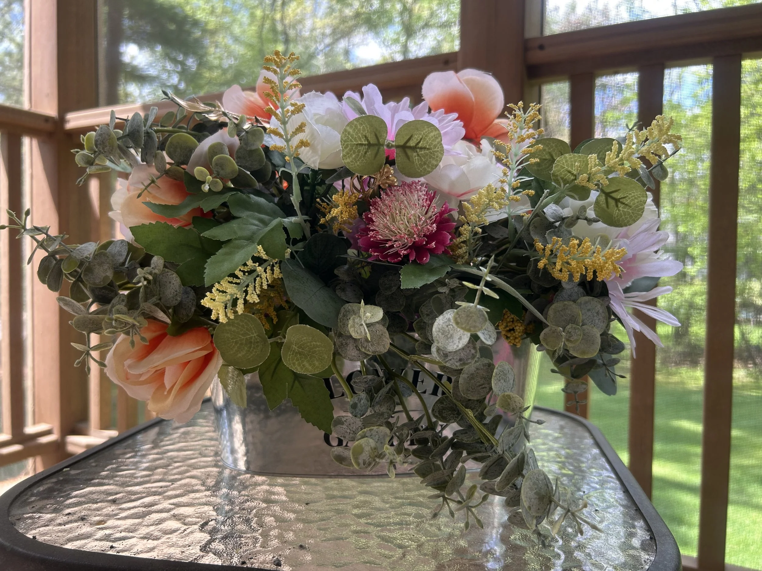 Overflowing Spring Flower Trough