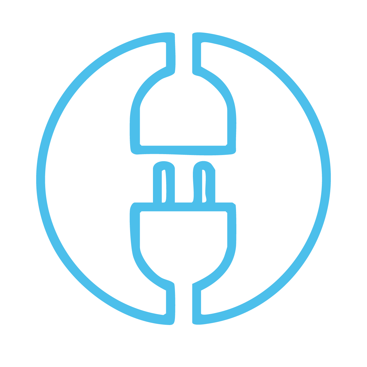 Blue outline of a computer mouse inside a blue circle.