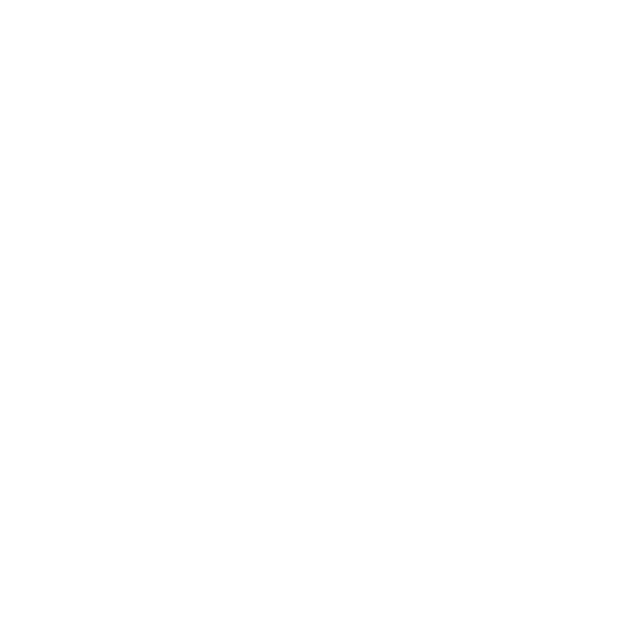 Black and white icon of a calendar with a grid layout.