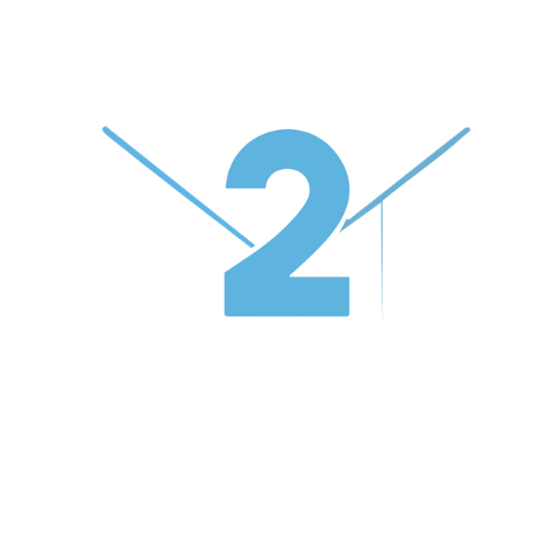 Logo for A2B Group with the text 'A2B' and 'GROUP' underneath, featuring a stylized clock or arrow design.