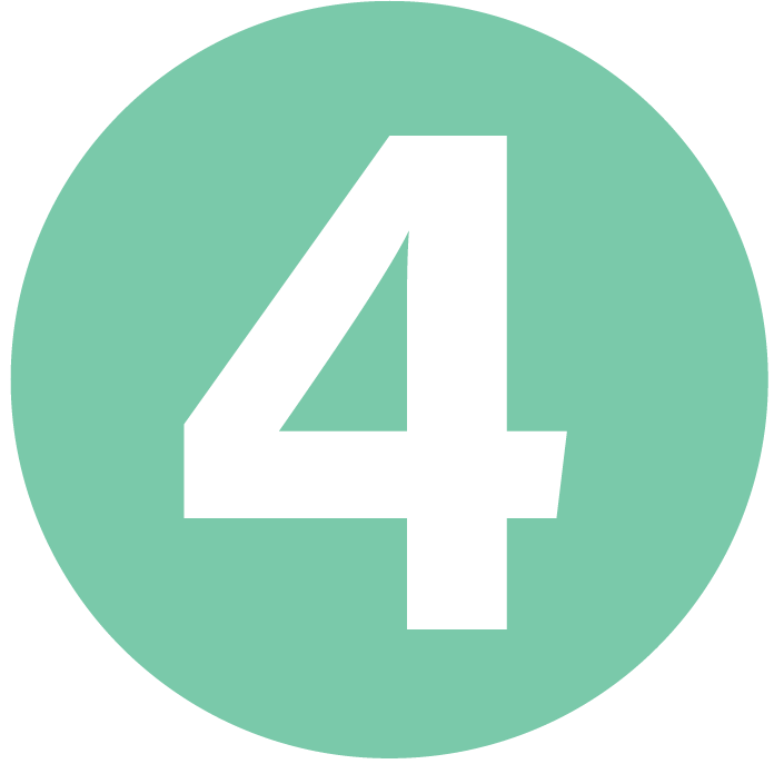 White number 4 inside a green circle.