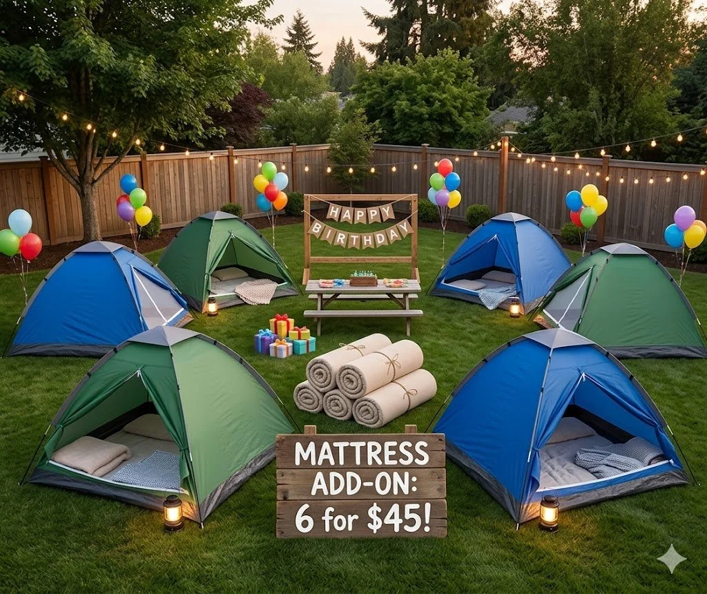 Backyard Camping Party 24 Hour Rental