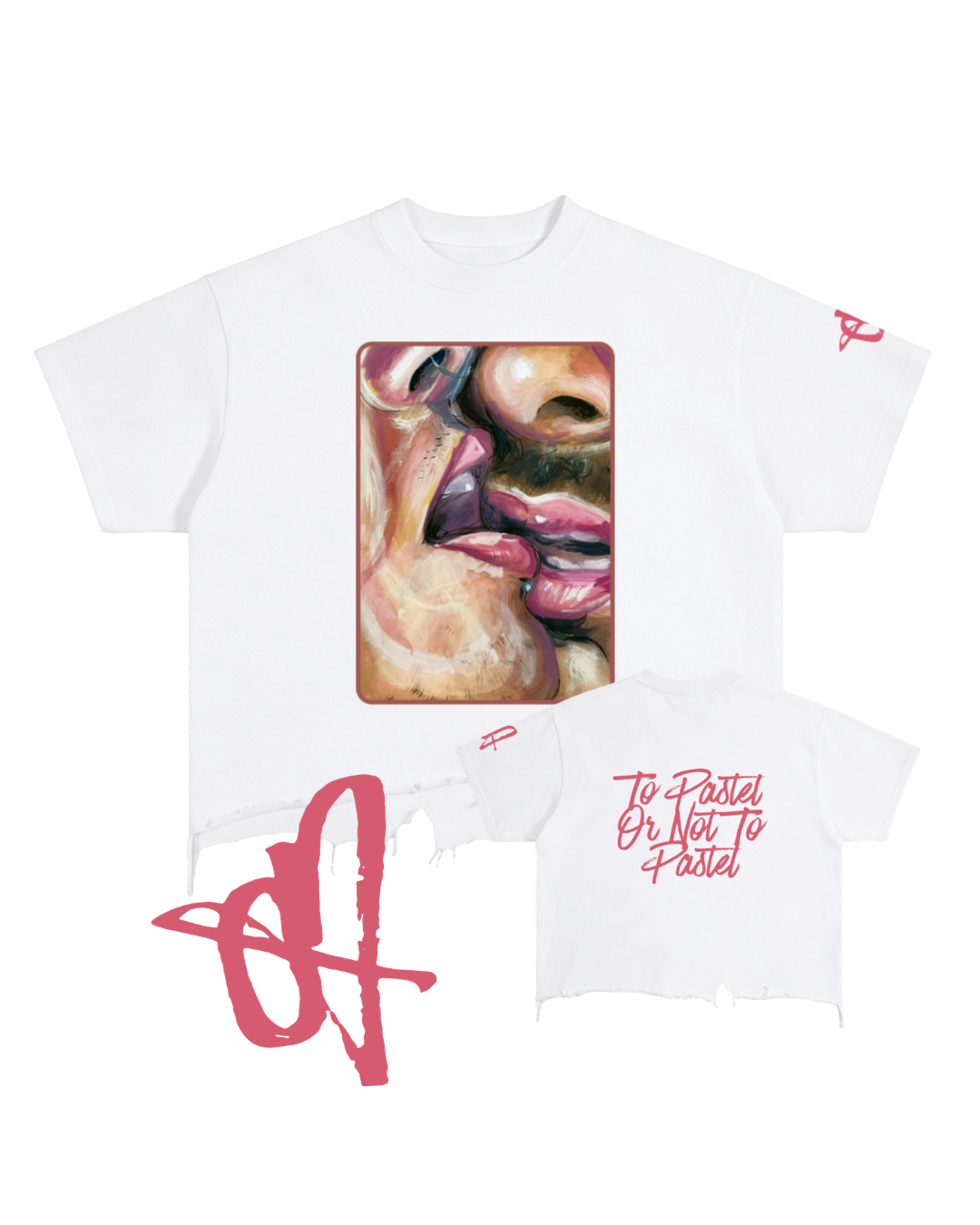 French Kiss: Vintage Wash Boxy Distressed Hem T-Shirt