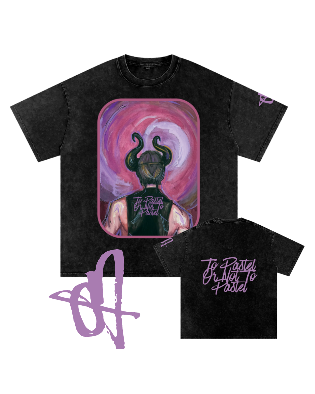 Horns: Snow Washed Oversized Cotton T-Shirt