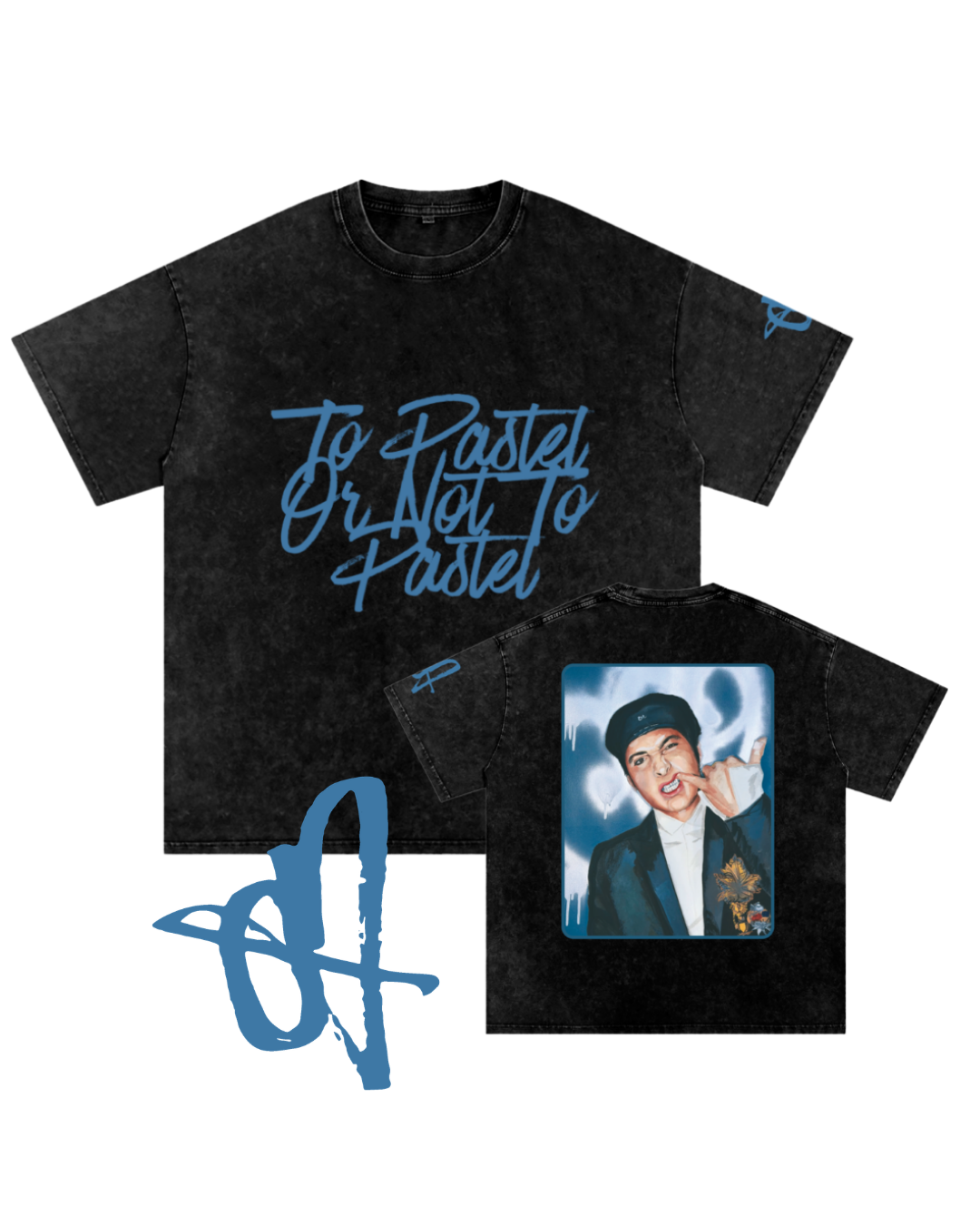 Grillz: Snow Washed Oversized Cotton T-Shirt