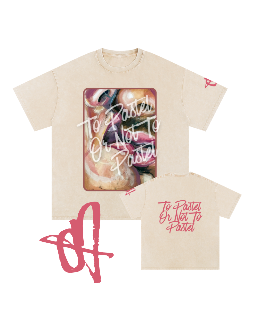 French Kiss: Snow Washed Oversized Cotton T-Shirt