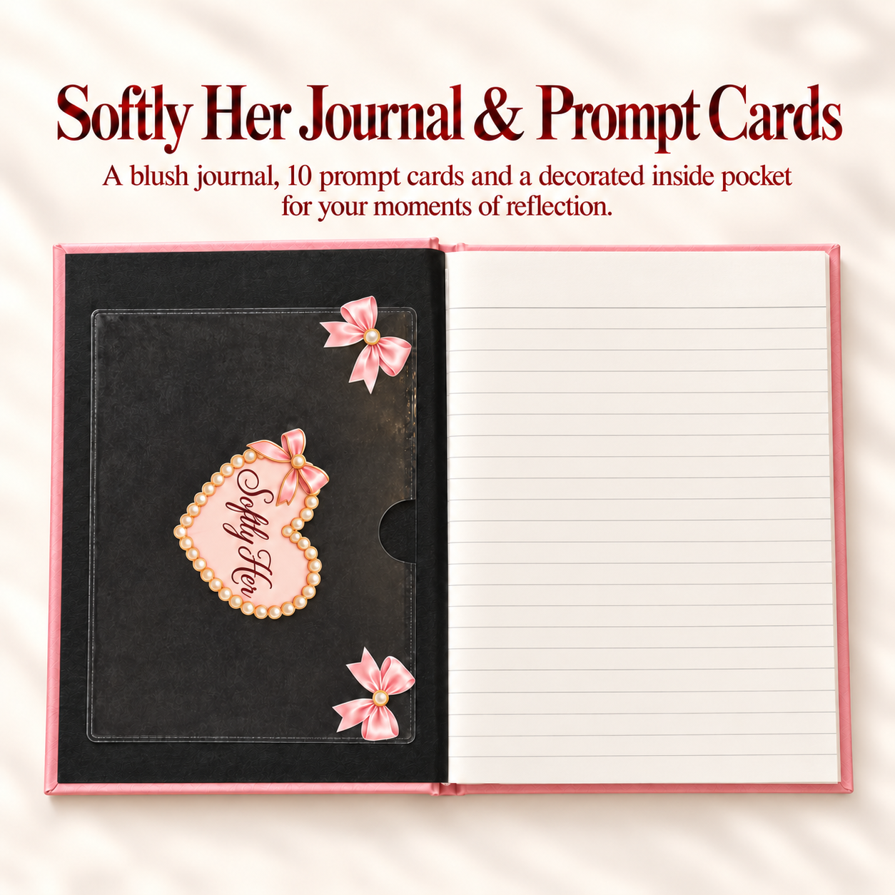 Open pink journal, blank lined page.png