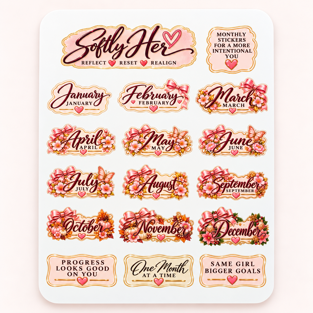 Monthly Stickers