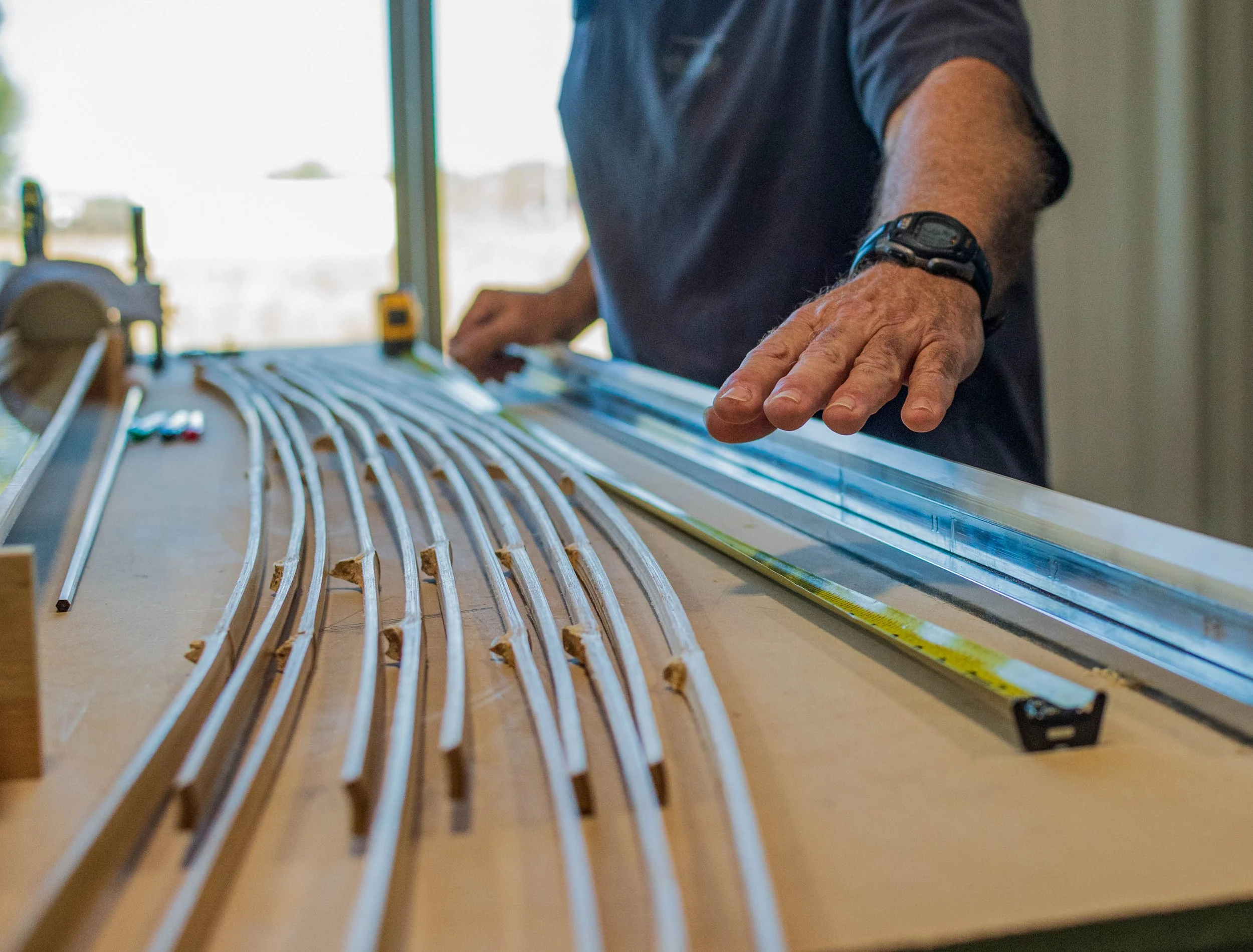 Laying out the strips