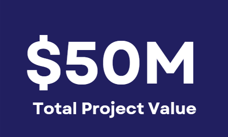 Total value of our million dollar commercial projects at Tullamarine Plumbing and Drainage