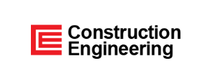 Logo with a red square containing a stylized letter 'E' and the text 'Construction Engineering' beside it.