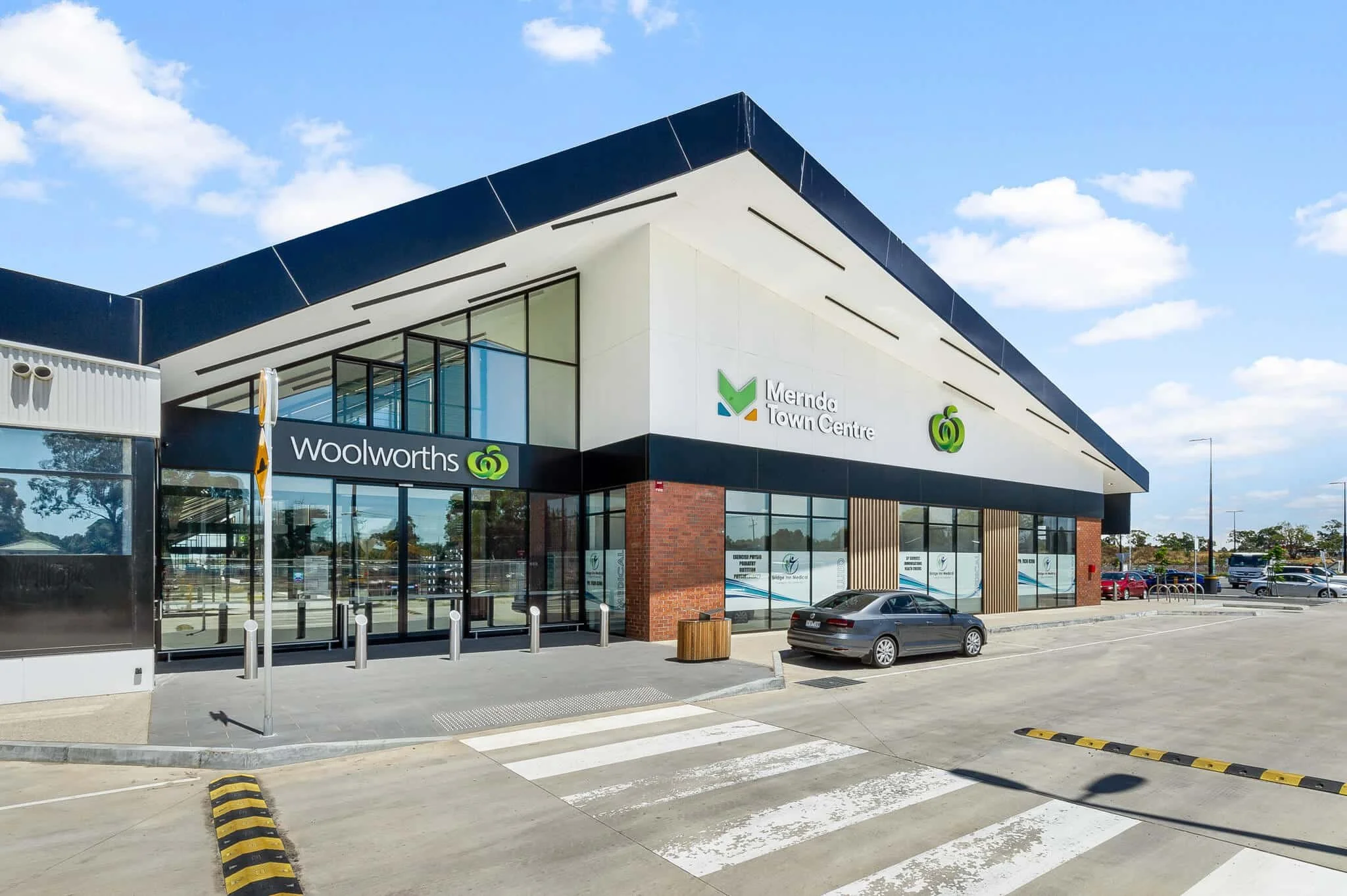 Shopping complex built by tullamarine plumbing and drainage with a woolworths and in ground pipes