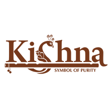Kichna logo with the tagline 'Symbol of Purity' in black and brown font.