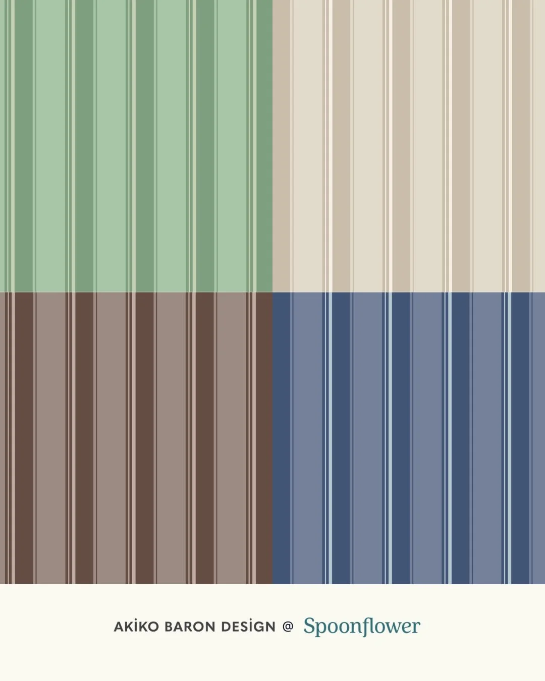Day 7 #blenderbonanza26 with @powersellersacademy 🎉 
Ticking Stripe&mdash; I decided to go with classic stripes that could work with different spaces&mdash;Multiple widths where the lighter colors overlap the dark. I had so many lines everywhere at 