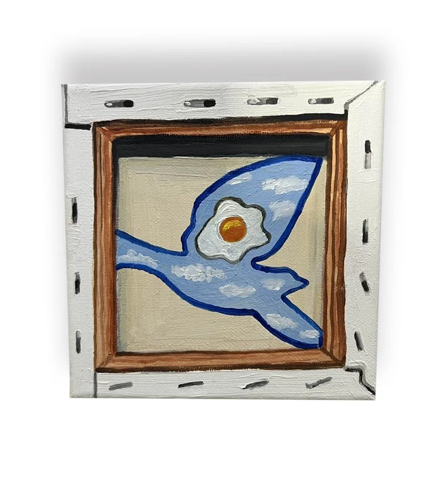 De achtezijde van de canvas