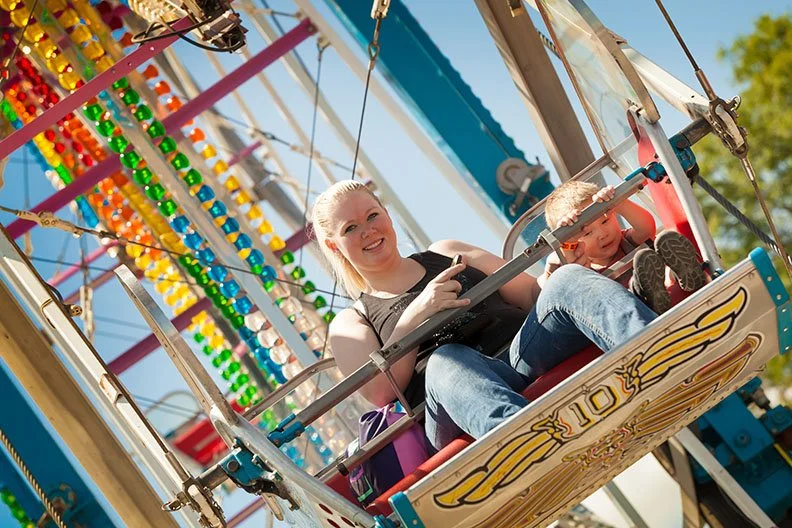 Riders on the Ferris Wheel at Old Shawnee Days