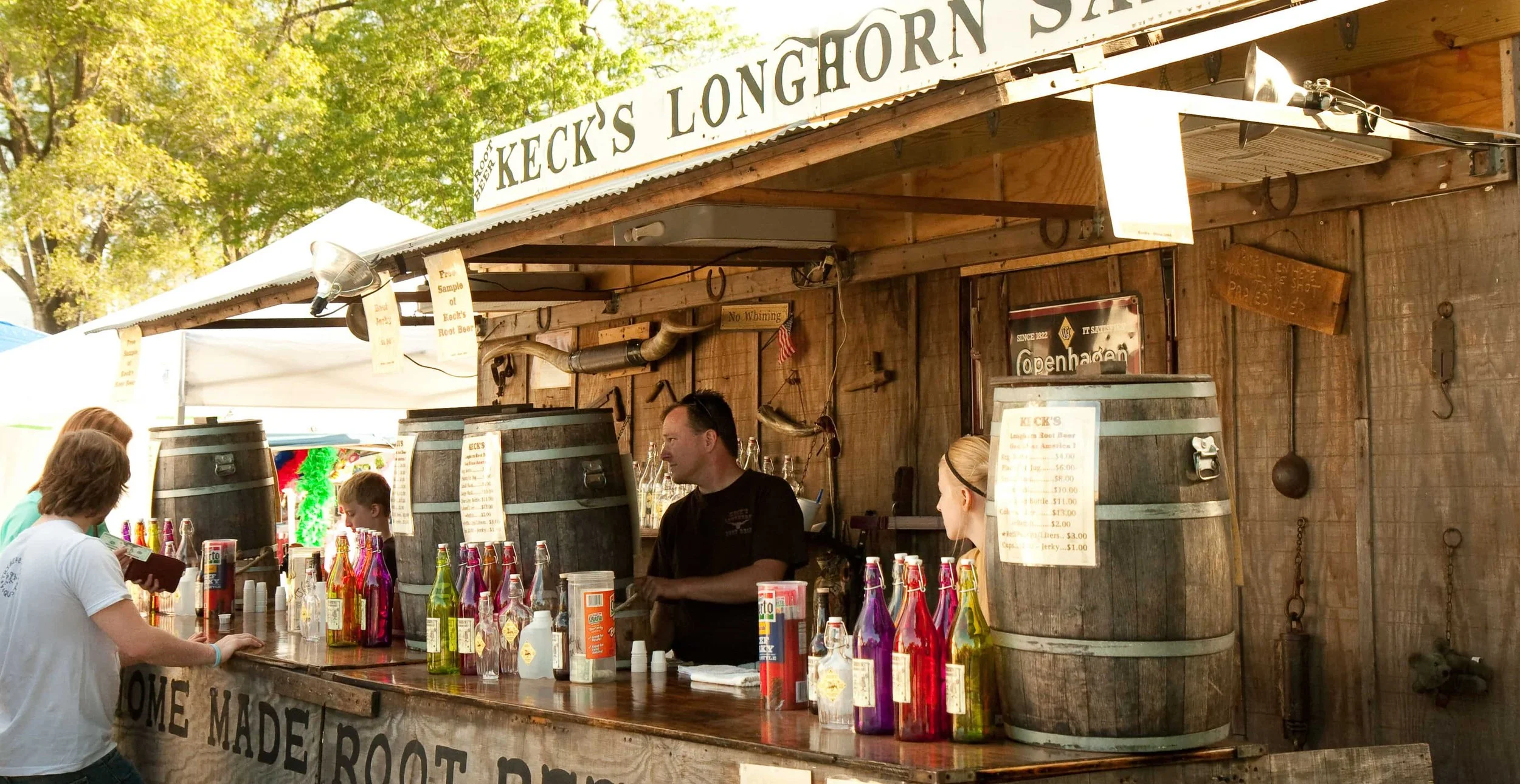 A beverage vendor at Old Shawnee Days