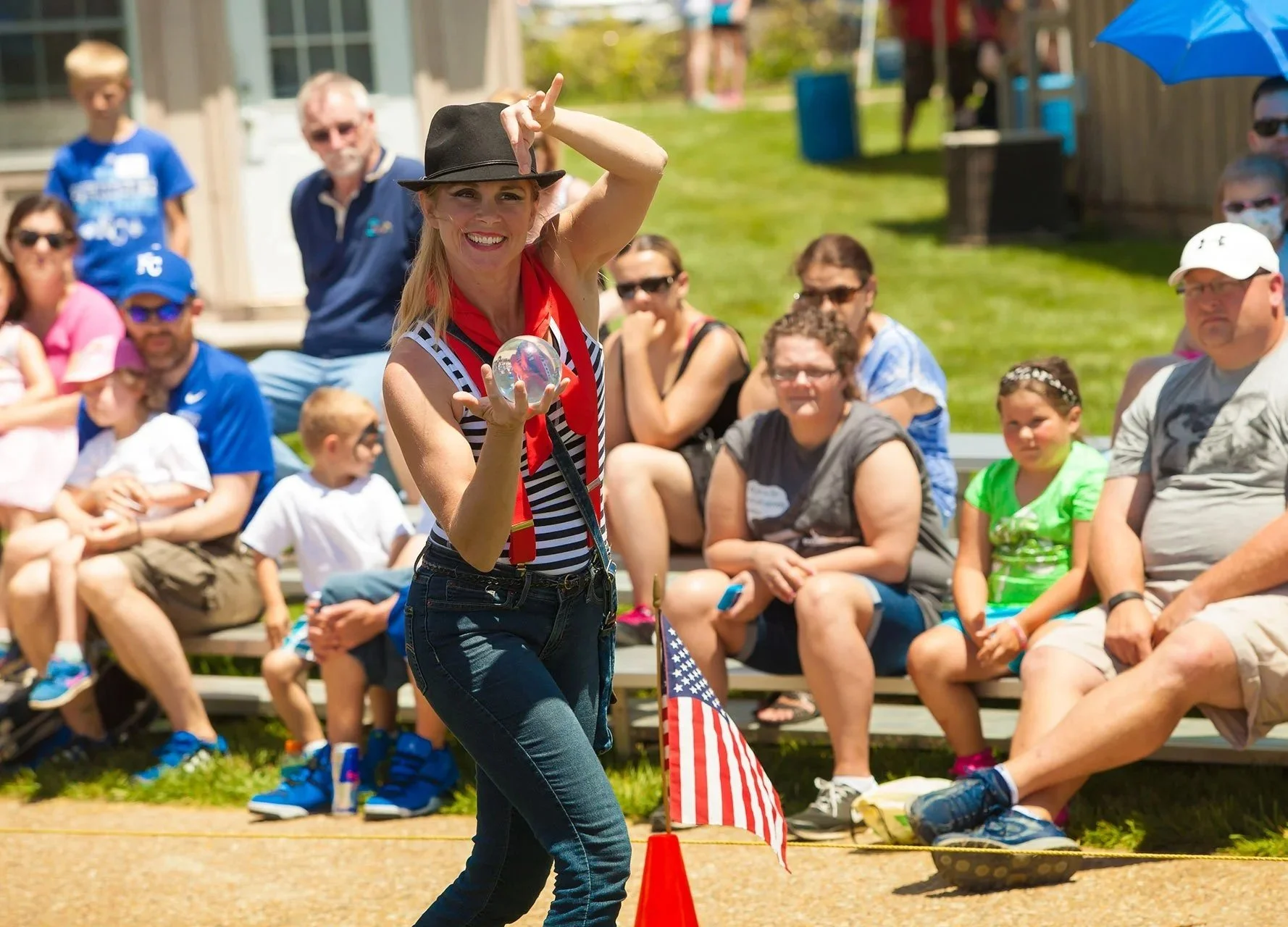 A magician performs at Old Shawnee Days