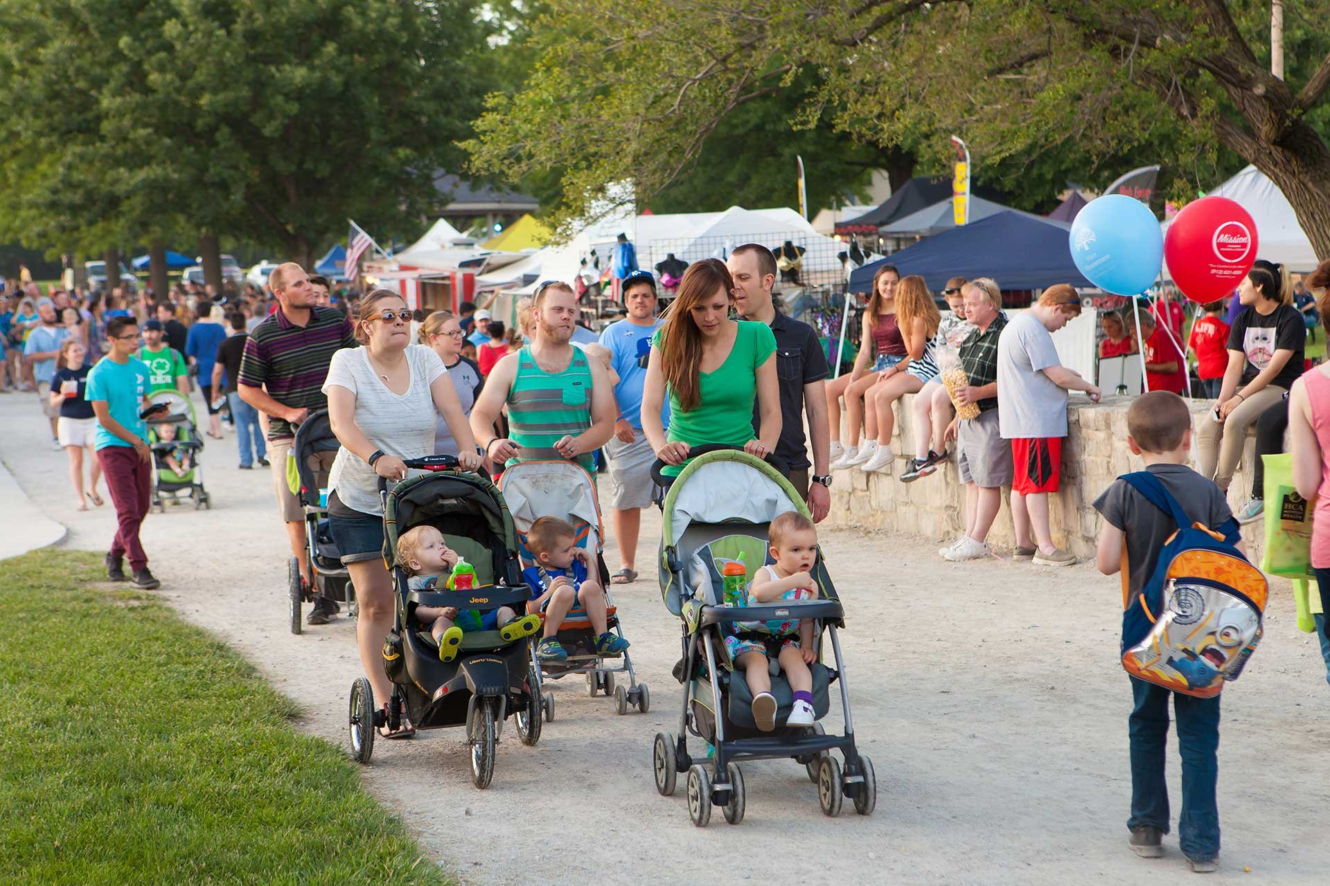 Moms with strollers