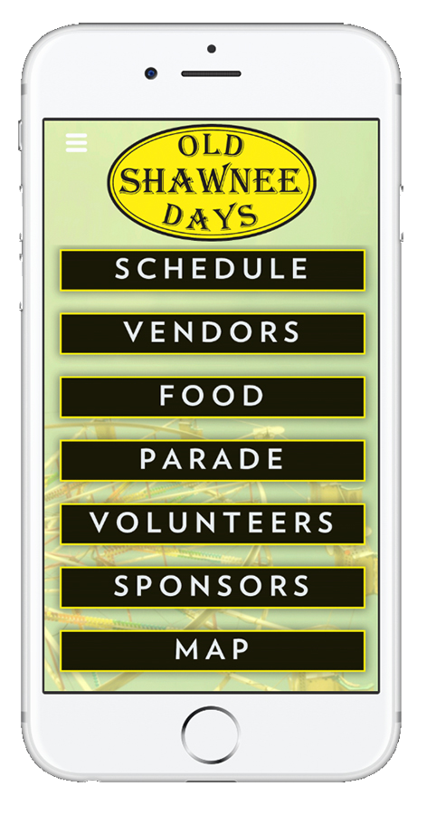 Old Shawnee Days App on phone