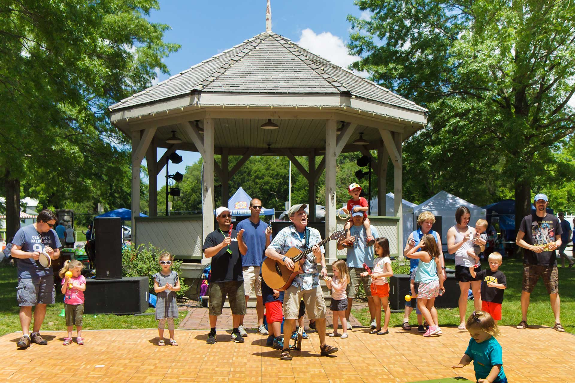 singer at the Gazebo at Old Shawnee Days