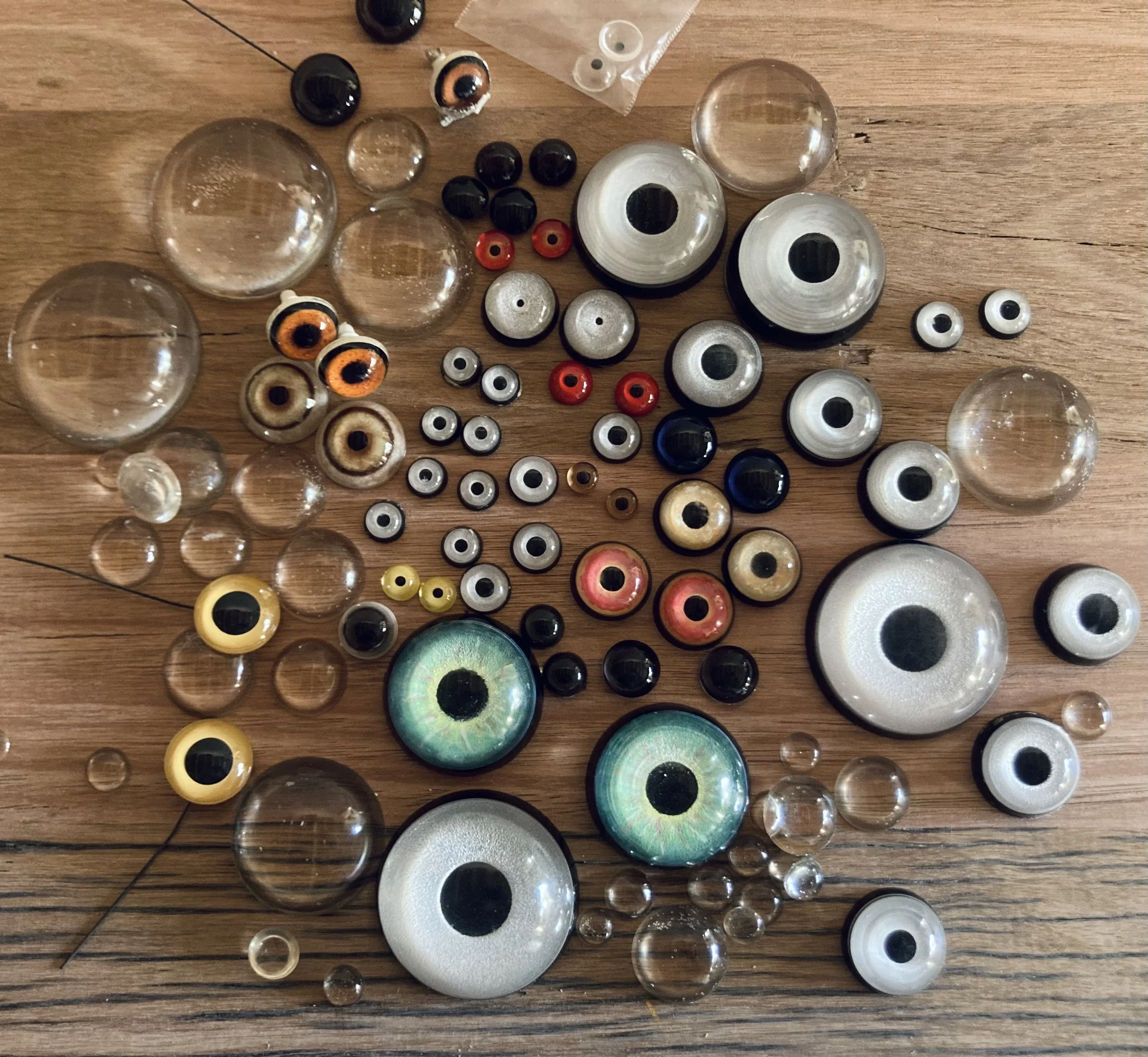 Handmade eyes for puppets and taxidermy