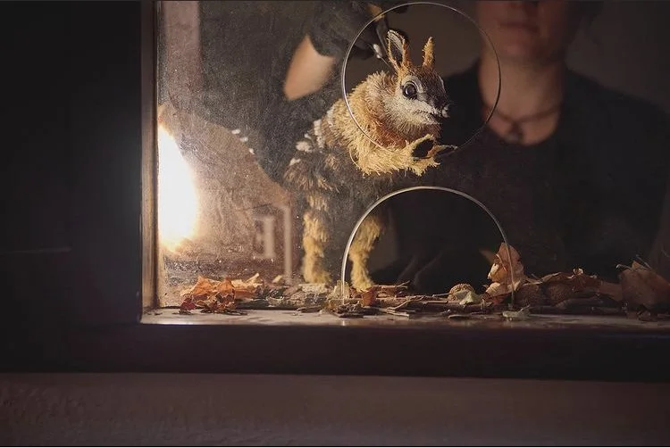 Numbat Puppet made from recycled materials 
