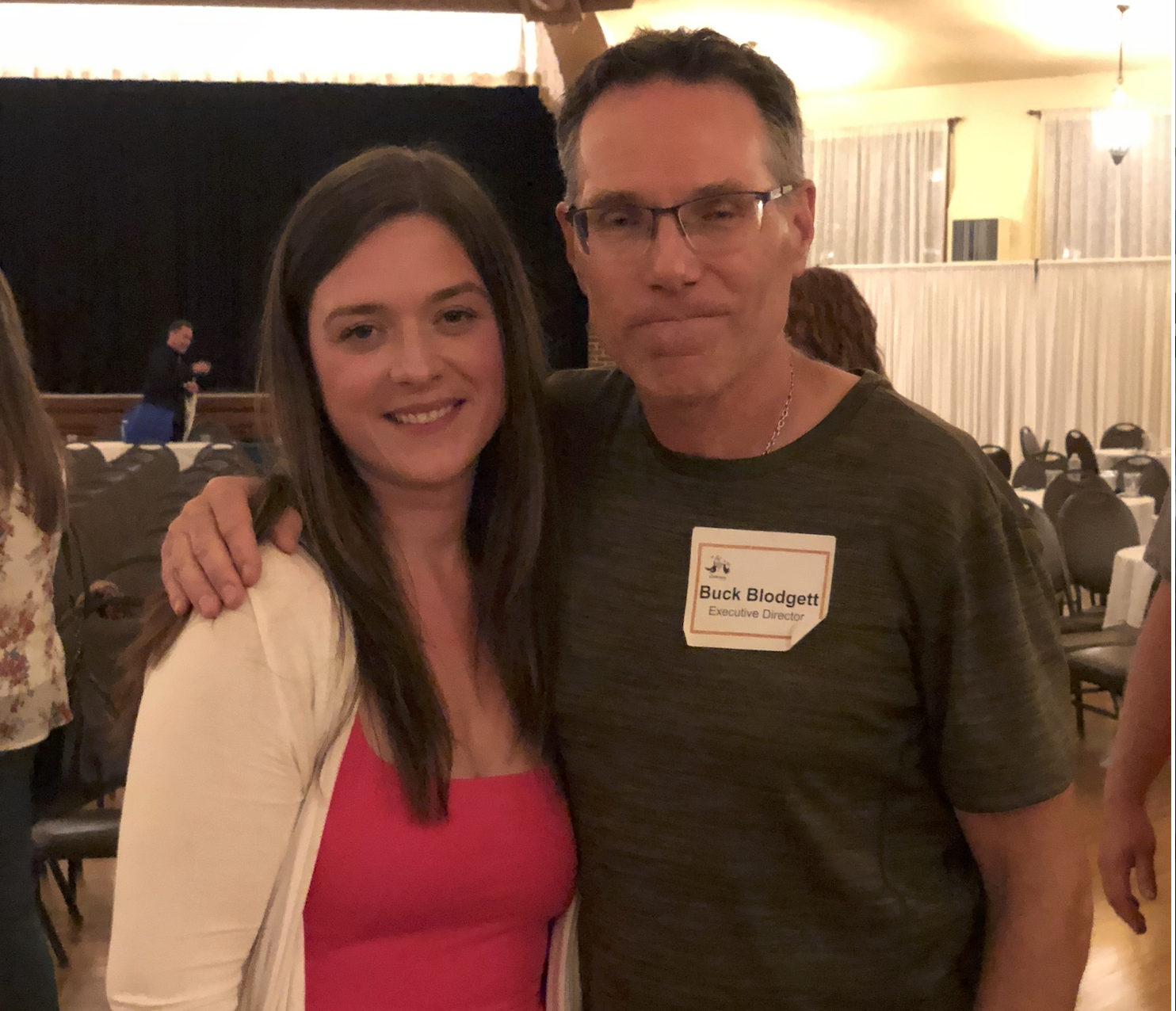Melissa and Founder of The LOVE>hate Project, Buck, at the LOVE>hate event 2023