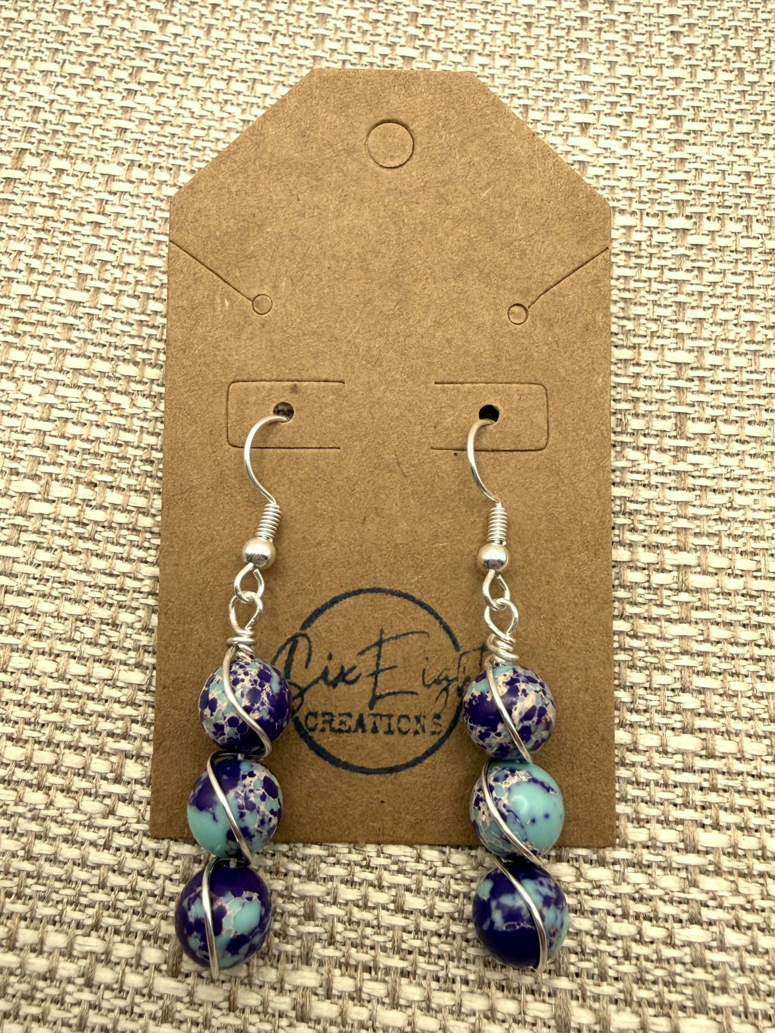 Jasper Trio Wrap Earrings