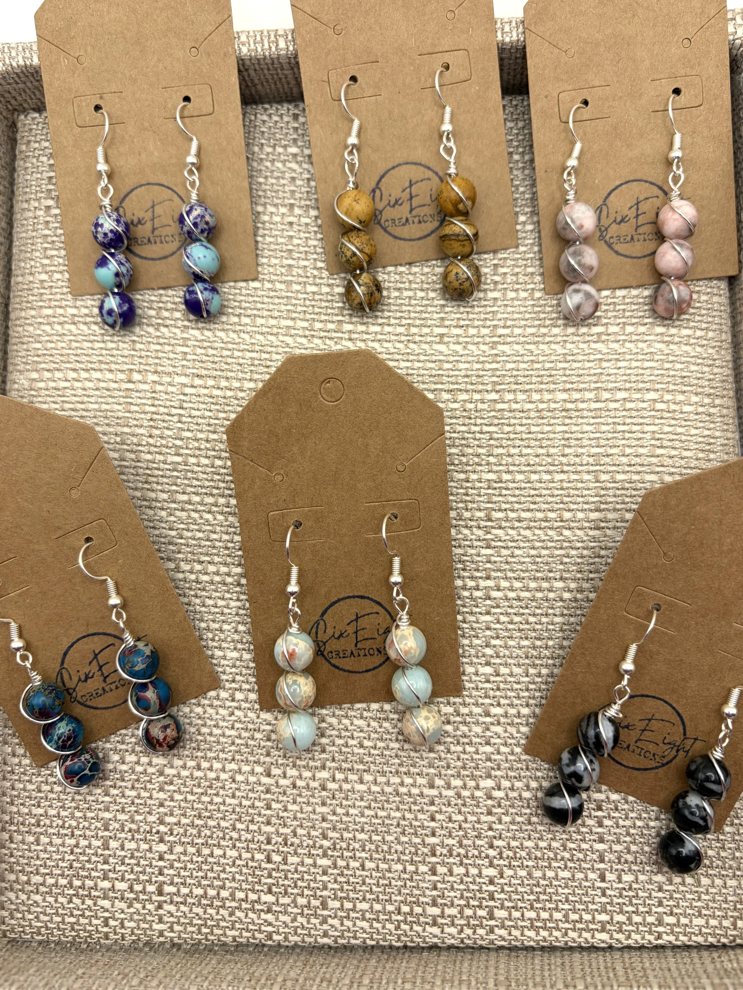 Jasper Trio Wrap Earrings