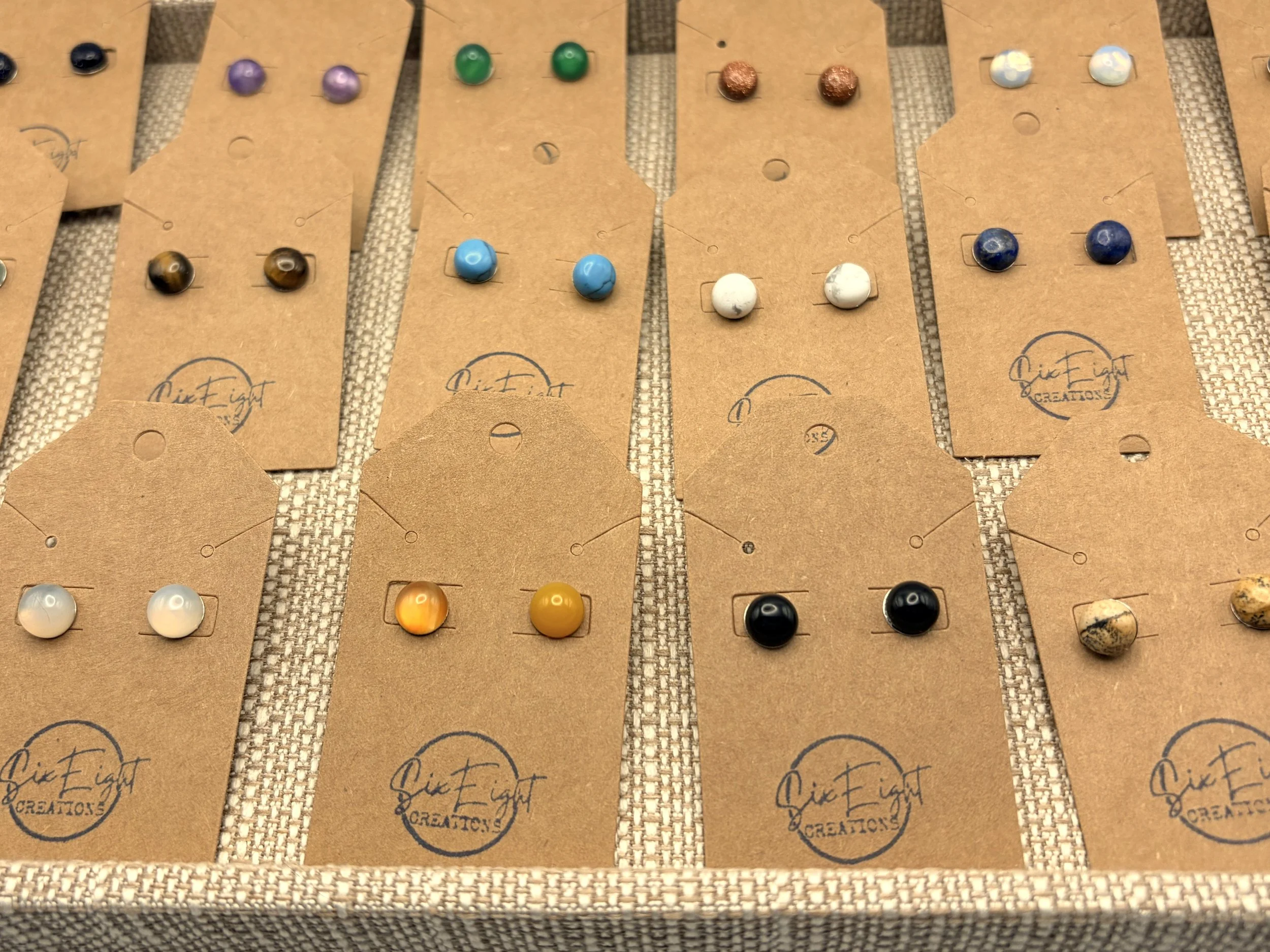 Gemstone Post Earrings
