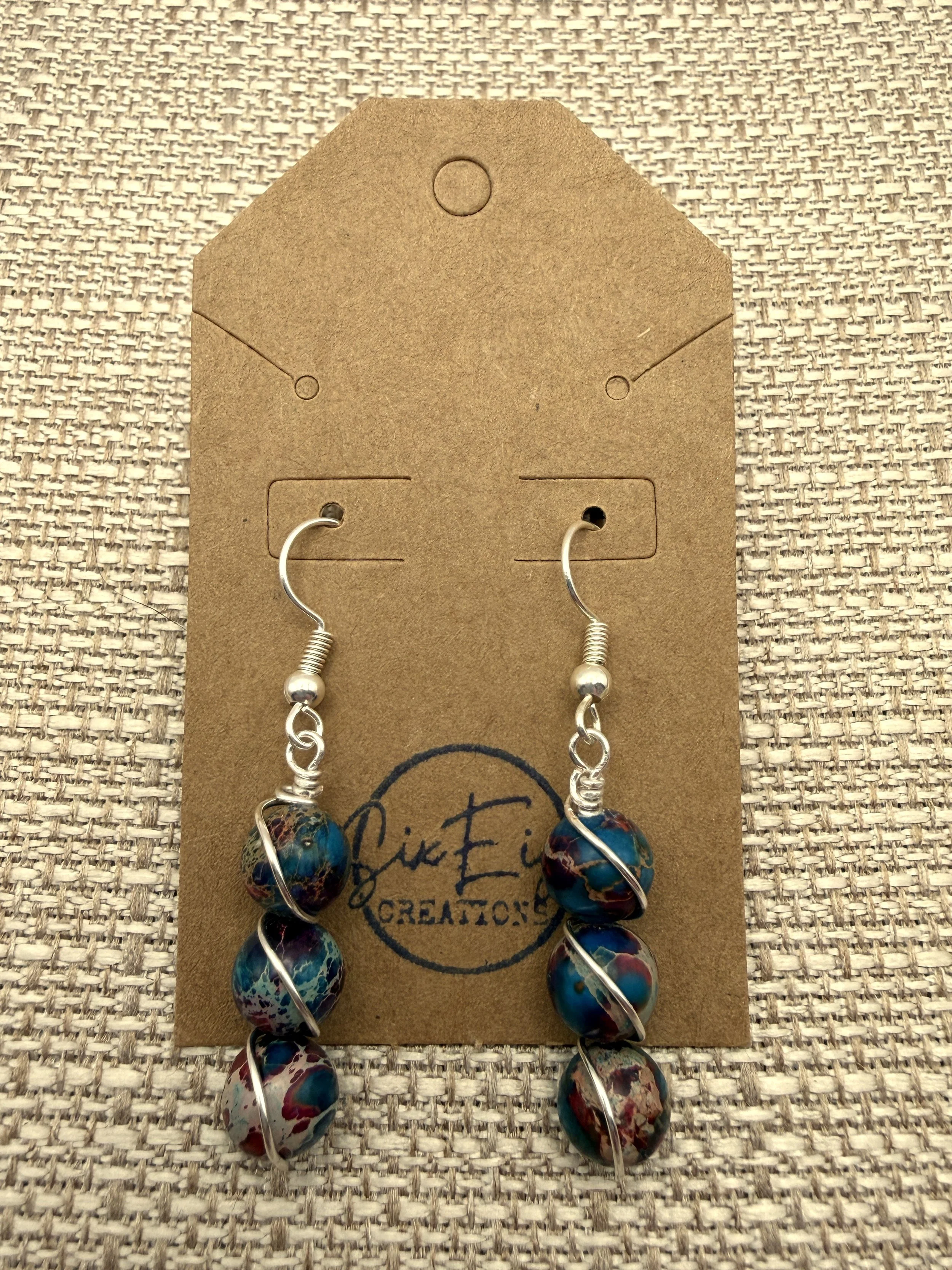 Jasper Trio Wrap Earrings